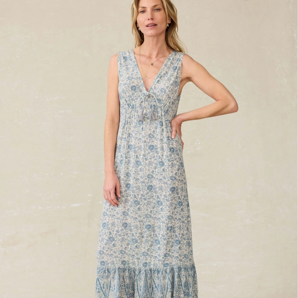 Floral Blue Maxi Dress